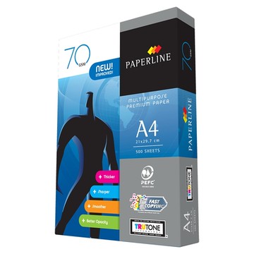 PAPERLINE金牌 70磅 70P 多功能 A4 影印紙 50包 /組 地球藍 NEW IMPROVED