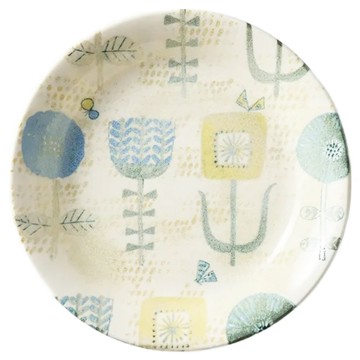 加藤真治 輕量甜點盤 16.6xH2.1cm 約170g 瓷器  蝴蝶樂園  1個