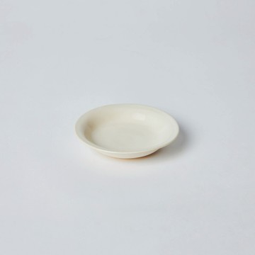 許家陶器品KOGA │ 陶質圓形醬碟-2入組 鶯白