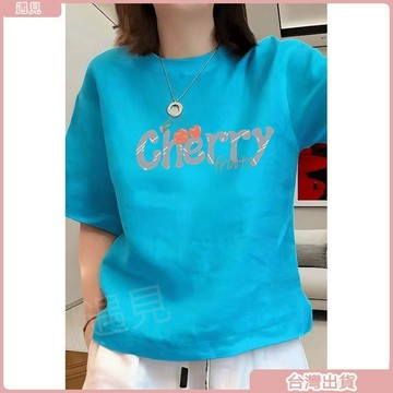限時特價💕出口爆款女裝100%純棉時尚短袖t恤夏裝新款藏肉顯瘦休閒上衣