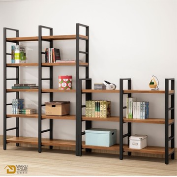 WAKUHOME 瓦酷家具 傑恩斯柚木色簡約 8尺高低書架 240*34*178cm
