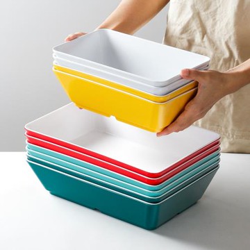 密胺長方形熟食鹵菜鹵味展示盤串串火鍋缽缽雞選菜盤商用長方盤子