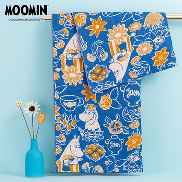 夕才兒美術館姆明正版成人純棉家用浴巾吸水柔軟速干紗布男女毛巾