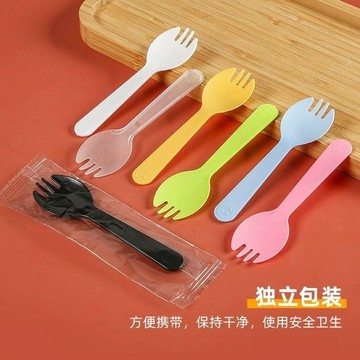 【隔日到貨】 布丁湯匙 甜點湯匙 冰淇淋湯匙 蛋糕勺 一次性湯匙 塑膠湯匙 布丁匙 叉匙 叉子 湯匙 布丁勺