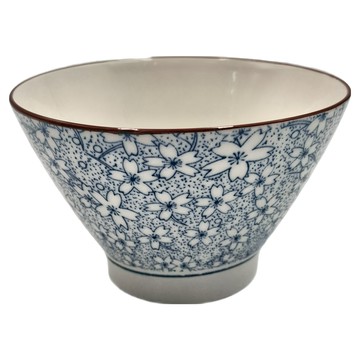 新食器 古染梅V型碗 5吋陶瓷碗 適用於微波爐/洗碗機  1個