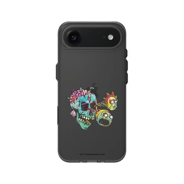 iPhone Air Clear (相機按鈕) 酷墨灰 - 瑞克和莫蒂 Rick and Morty - 骷顱頭攻擊