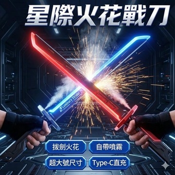 「台灣出貨」星際聲光拔刀火花劍