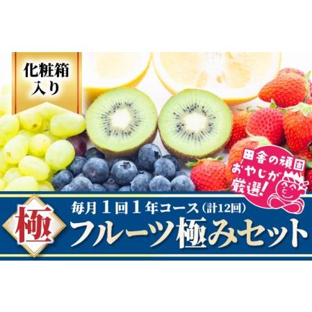 ふるさと納税 田舎の頑固おやじが厳選！フルーツ極み定期便セット［化粧箱入り］ 茨城県つくばみらい市