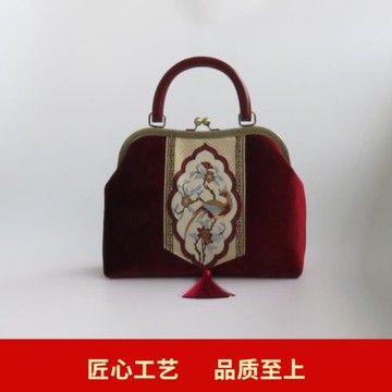 配旗袍包新款中國風復古包女包古風漢服手包晚宴包新娘中式口金包