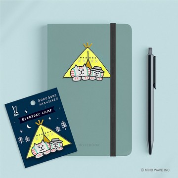 JzFun / 懶洋洋喵之助 大刺繡裝飾貼(露營)