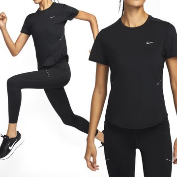 Nike Swift DF SS Top 女款 黑色 運動 休閒 上衣 圓領 素色 短袖 HM9699-010