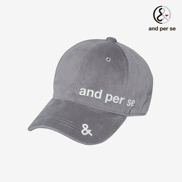 【and per se】男款灰色品牌LOGO經典款球帽 DGS01413
