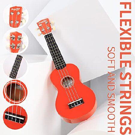 Strong Wind Soprano Ukulele Stringed Musical Instrument Ukulele for Beginners, 21 Inch Basswood Ukelele with Gig Bag