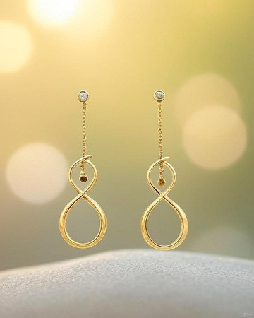 【幸福無限】無限之環垂墜耳環 | 幸福守護勇氣綻放 恆久流光