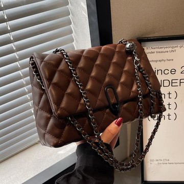 高級質感包包女秋冬2025新款潮時尚菱格鏈條包小眾女士單肩斜挎包