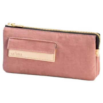 satana Soldier 多夾層拉鍊長夾  標準型  陶土紅