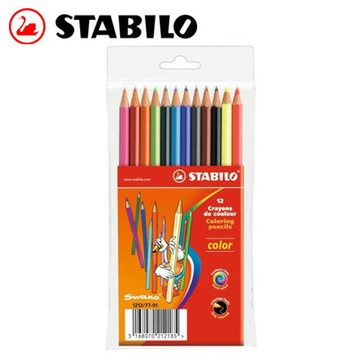 STABILO 德國天鵝 Color 系列六角形色鉛筆(1212/77-01) 12色 / 盒【APP滿額下單4%點數(單一帳號最高1000點)】7/31止