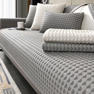 半島良品 四季通用沙發墊  雪灰色  雙人(150 x 70cm)