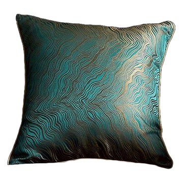 快豹 歐式流金輕奢度金絲抱枕皮 無枕芯 單面金絲  湖水綠  45 x 45cm