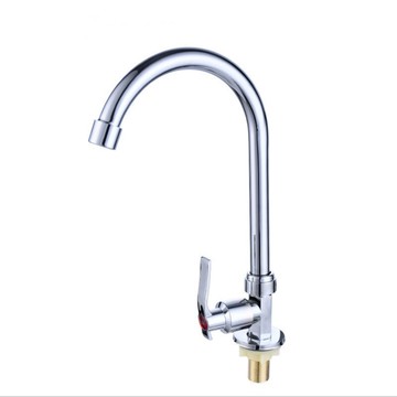 廚房單冷水龍頭洗菜盆面盆冷熱水龍頭萬向洗臉盆不銹鋼水槽家用{鑫弘-工葉電器}可開發票