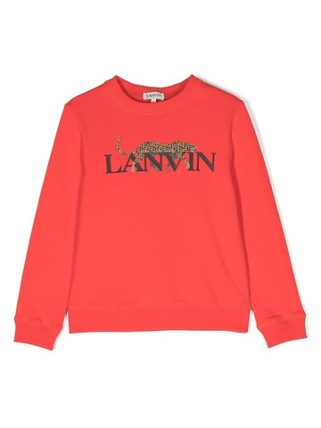 lanvin crewneck sweatshirt with logo