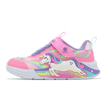 Skechers 燈鞋 S Lights-Unicorn Chaser 大童 粉 獨角獸 閃燈 發光 休閒鞋 童鞋 302298LPKMT