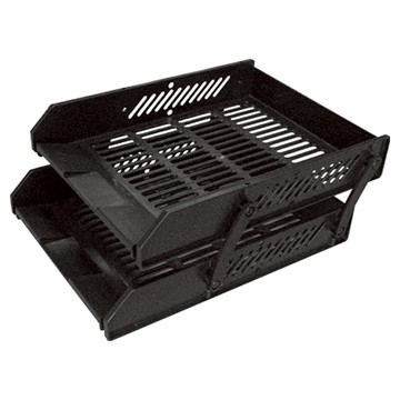 LONG HO 龍和文具 DR 421 公文架 黑色 337*260*150mm  2層