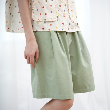 寬鬆打褶休閒短褲189243