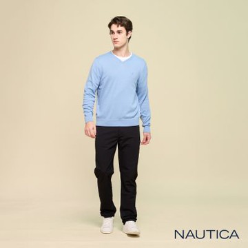 Nautica 男裝 休閒彈力長褲-黑色