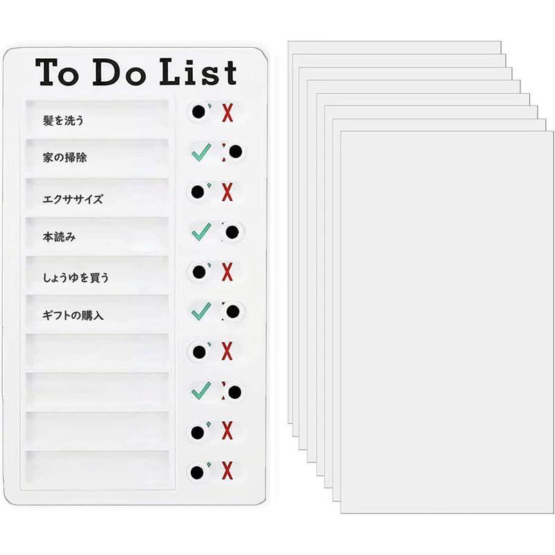 To-Doリスト 紙カード20枚付き チェックリスト やることリスト 忘れ物チェッカー 手帳 メモ帳 スケジュール 時間管理 メモランダム