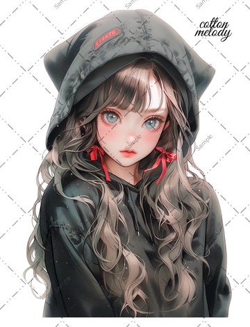 original sticker no.220A 人物貼紙 原創貼紙 人物貼紙 女孩貼紙 原創人物貼紙