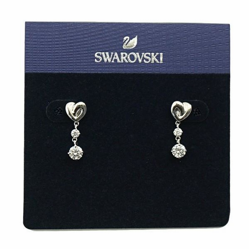 SWAROVSKI LIFELONG HEART ピアス Lifelong Heart ドロップピアス, ハート, ホワイト, ローズ