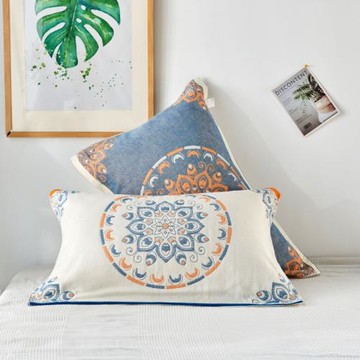 純棉枕巾四層紗布成人家用枕頭巾全棉老粗布柔軟情侶款四季一對裝