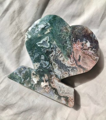 苔蘚瑪瑙 白色粉色紫色藍色綠色 水草瑪瑙 水晶洞 心心擺設 水晶