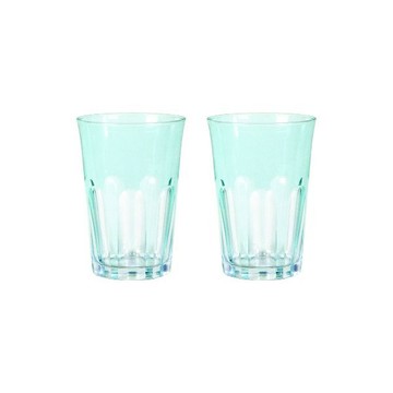 紐約 SIR/MADAM 經典美學 玻璃古典長飲杯兩件組 薄荷綠