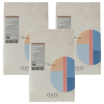 OKO 生態綠 公平單品咖啡豆 衣索比亞 淺烘焙 全豆  咖啡豆(無研磨)  250g  3包