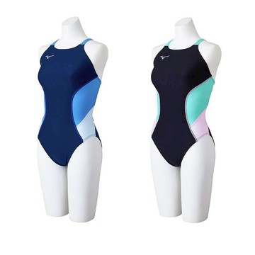 MIZUNO EXER SUITS N2MAB761- 女泳衣 連身中叉泳衣 耐久 練習【iSport愛運動】