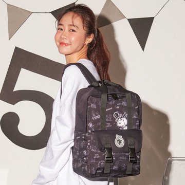 【SNOOPY】史努比75週年-後背包-黑 SP00F01BK