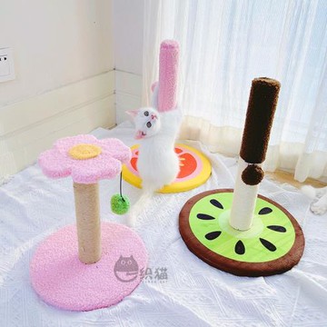 一織貓 可愛花朵水果小貓爬架抓柱 劍麻抓板蹭癢防抓沙發貓玩具