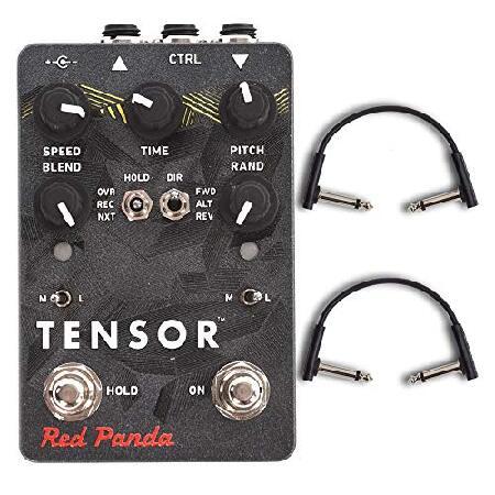 Red Panda Tensor Time Warp Pedal w RockBoard Flat Patch Cables Bundle