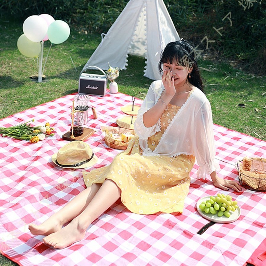 折りたたみ レジャーマット850 1300 厚手 キャンプス オーガニック スモール 可愛い レジャーシート キャンプ ピクニック 運動会 遠足 敷物 柄 ストライプ バーベキュー Mrt Mtk Shop アウトドアビーチマットピクニックマット外出ポータブルクッキングキャンプ