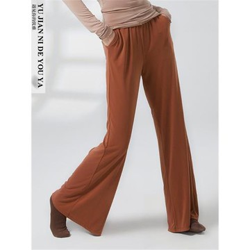 銅氨絲口袋高個子加長現代舞褲中國舞古典舞蹈褲練功褲闊腿褲子女