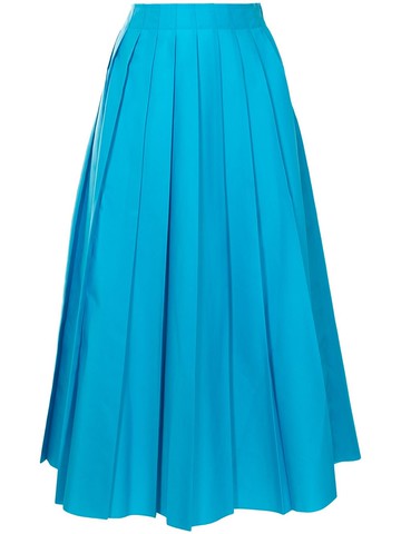 Enföld - high-rise box-pleated midi skirt - women - Nylon - 38 - Blue