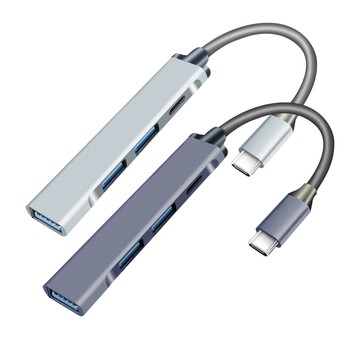 TRUSDER [] USB Type-C 3.0 轉 USB2.0/3.0+Type-C 2.0 4port Hub (藍)