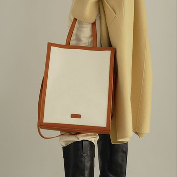 【秋冬新時尚】韓國製 Balen Vegan Leather 包包 ( CANVAS BROWN