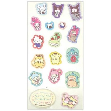 小禮堂 Sanrio 三麗鷗 x 什麼都是生物 造型立體貼紙組 (裝扮款)