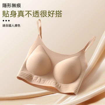 涼感無鋼圈內衣 小可愛 薄款小胸聚攏防滑不掉隱形無痕抹胸美背大胸款 可調肩帶 內搭小可愛 無痕內衣 一體式內衣