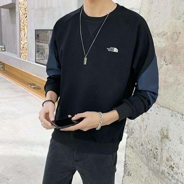 北面官網衛衣男春秋款圓領寬松上衣加絨運動套頭百搭休閑長袖t恤