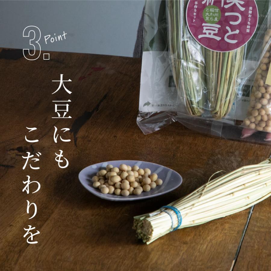 わらむ 笑つと納豆手作りキット 2本入 黄大豆 発酵食品 日本製 長野県産 お手軽 簡単 大豆