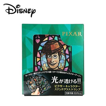 【日本正版】迪士尼 皮克斯 彩繪 透光 撲克牌 玩具總動員 胡迪 三眼怪 Tenyo - 118764